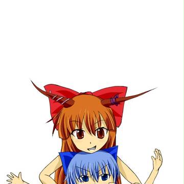 萃香とチルノ