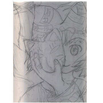 藍を乱描き