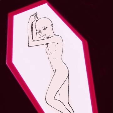横たわる少女