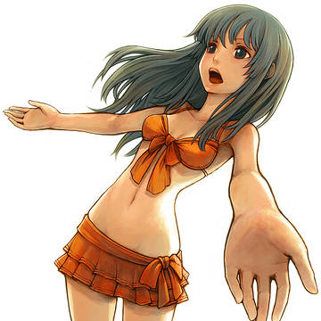 歌う水着少女