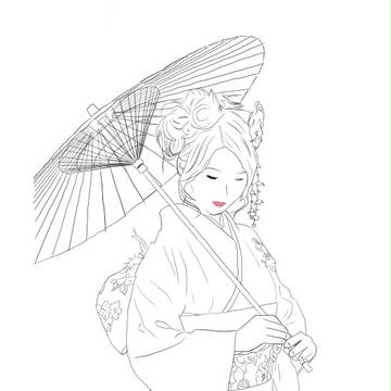着物の女性