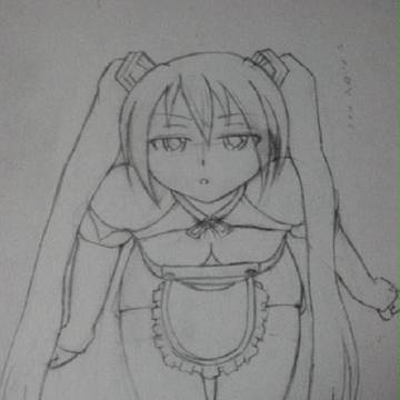 ドリクラの魅杏を描いていたワケですが、どうみても初音ミク(汗)