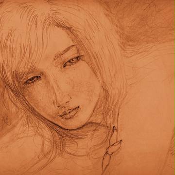 女　えんぴつ　下書き1