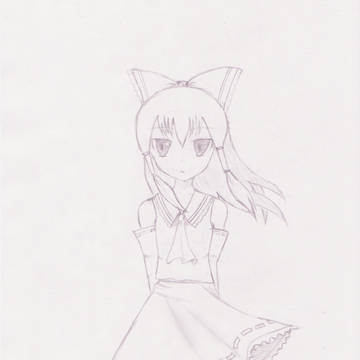 鉛筆描き霊夢