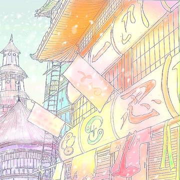 雪降る町