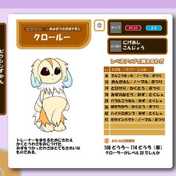 【ポケモン1作丸ごと妄想】 クロールー 【図鑑】
