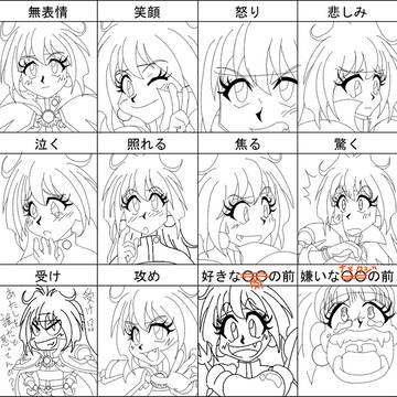 リナ＝インバースで表情練習