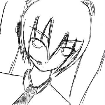 初音ミク　ラフ