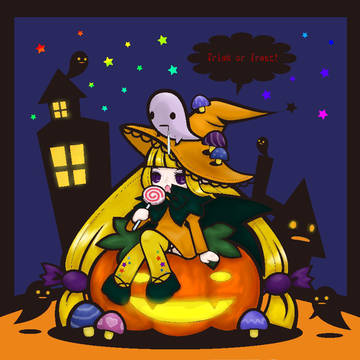 ハロウィン魔女さん塗ってみた