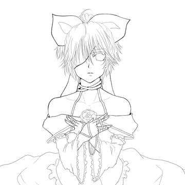 IMITATION BLACKレン 線画