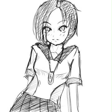 鉛筆で凛子