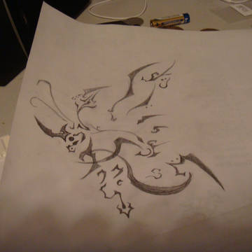 蝶を描こうとしたら。。。。ｗ