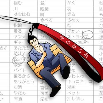 脱いでる + ストラップ