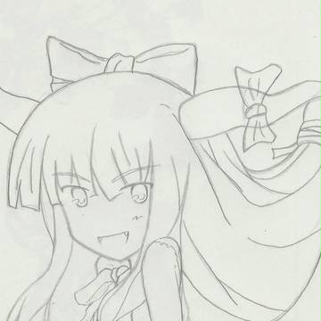 伊吹 萃香（鉛筆描画）