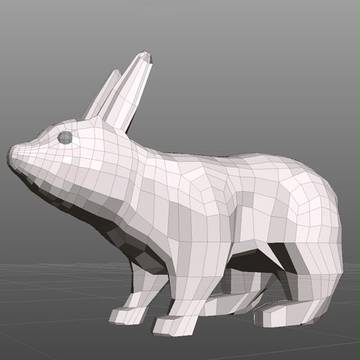 3D うさぎさん