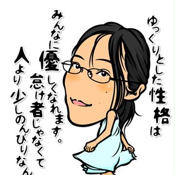 女の方の似顔絵