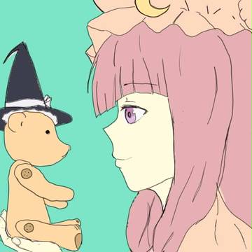 パチュリーと魔理沙クマ