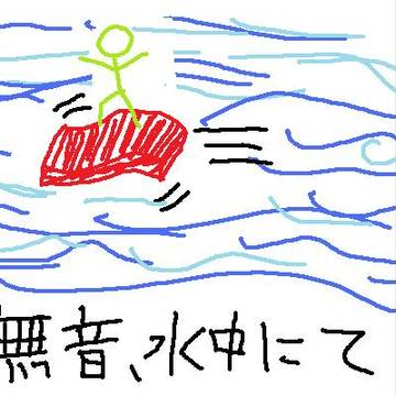 海、無音、水中にて