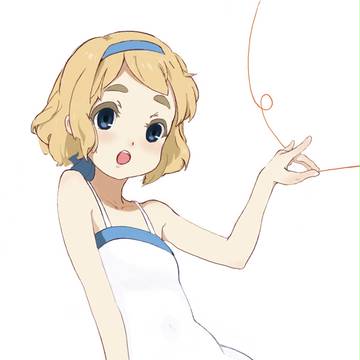 青いリボンの娘