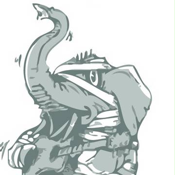 ぞうさん。着色後。