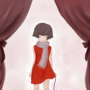 少女とウサギ