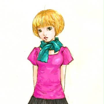 ピンクのTシャツ