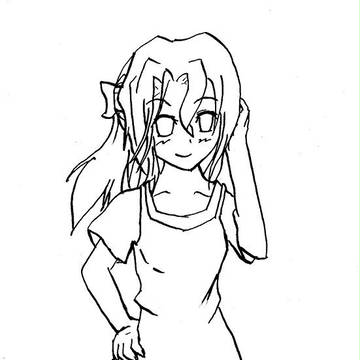 【線画】私服マリアさん【ハヤテのごとく】