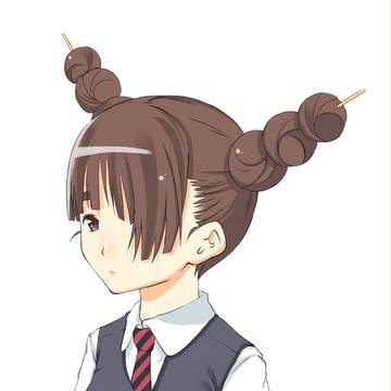 おだんごヘアーだ。うん。