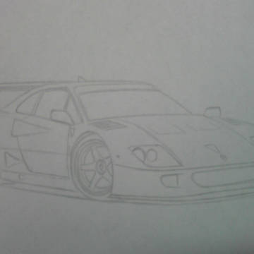 Ferrari F40LM 描いてみた。 【ラフ】