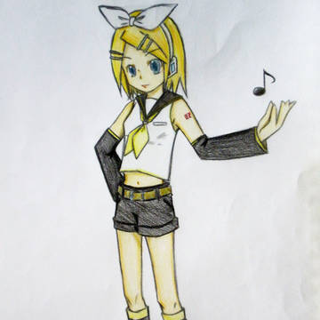 描いたリンに色を付けてみた