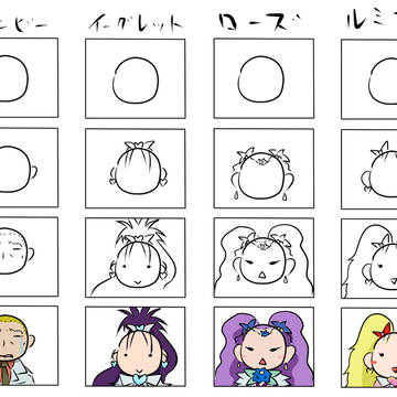 ○からはじまるプリキュアお絵かきその1