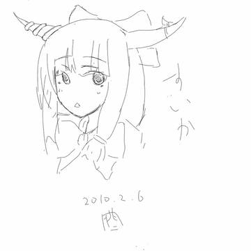 寝ながら落描き