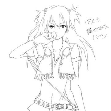 私服アスカ（下書き）