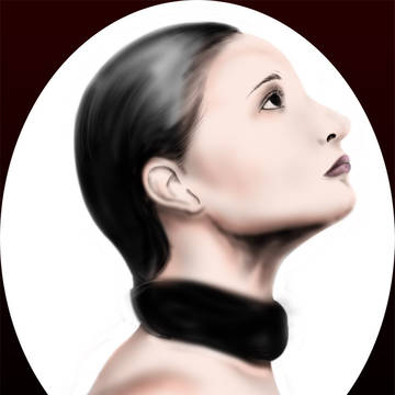 襟髪巻き。