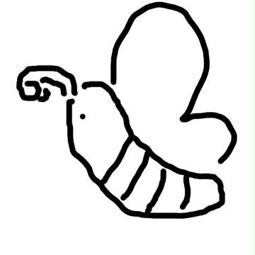 半年前のいも虫みたいなのが成長しました