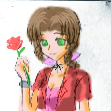 思い出し描き2 FF7 エアリス