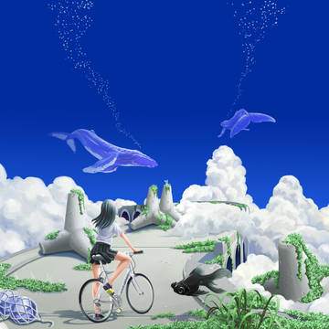 夏の声（ブルーホエール・ラクガキ幻想）