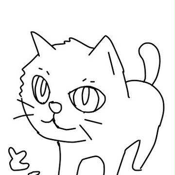 塗り絵　ねこ　01