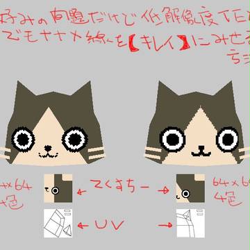 低解像度テクスチャーでもナナメ線を綺麗に見せる方法？
