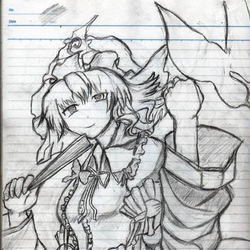 ゆゆ様描いてみた←