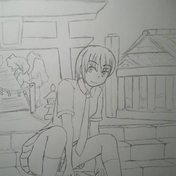 ついつい脚に目が行かせたい絵（清書その１）