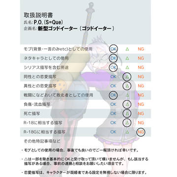 【新型ゴッドイーター:補足】P.O.取説