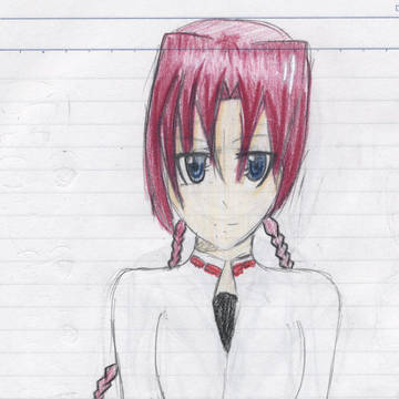 誰?的な女の子 色塗り