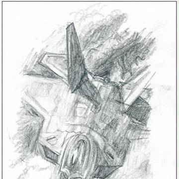 戦闘機の模写