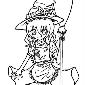 魔理沙　線画