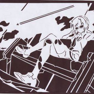Evangelion:Mari 　切り絵