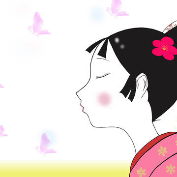 蝶と小梅