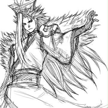 三国志大戦白黒落描き。<1>