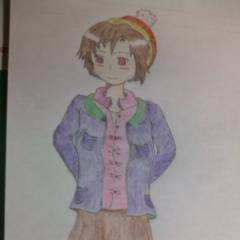 ただの（色）鉛筆で女の子を描いてみた