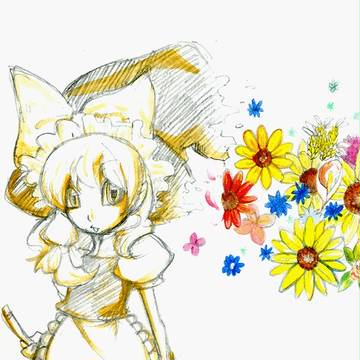 魔理沙と花